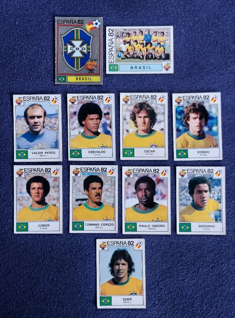 11 versch. Panini stickers voetbal ' WK 1982 - Brazilië ', Ophalen of Verzenden