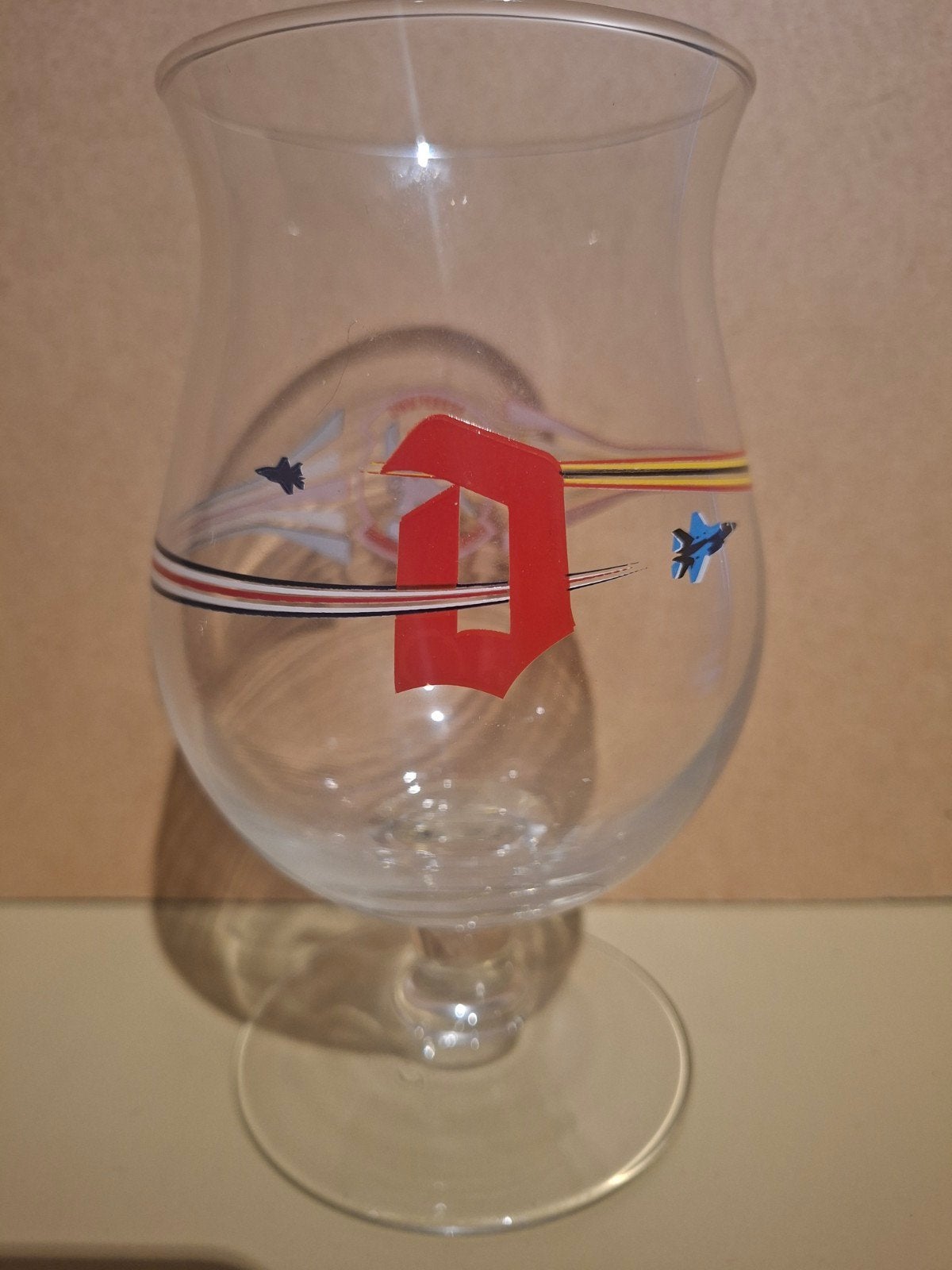 Duvel glas 312th fighter squadron, Verzamelen, Biermerken, Ophalen of Verzenden, Duvel