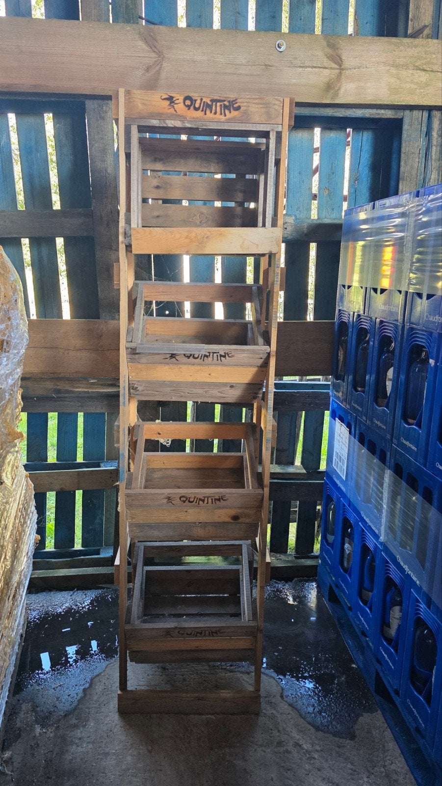 Présentoir Bois publicitaire - Bière Quintine, Enlèvement