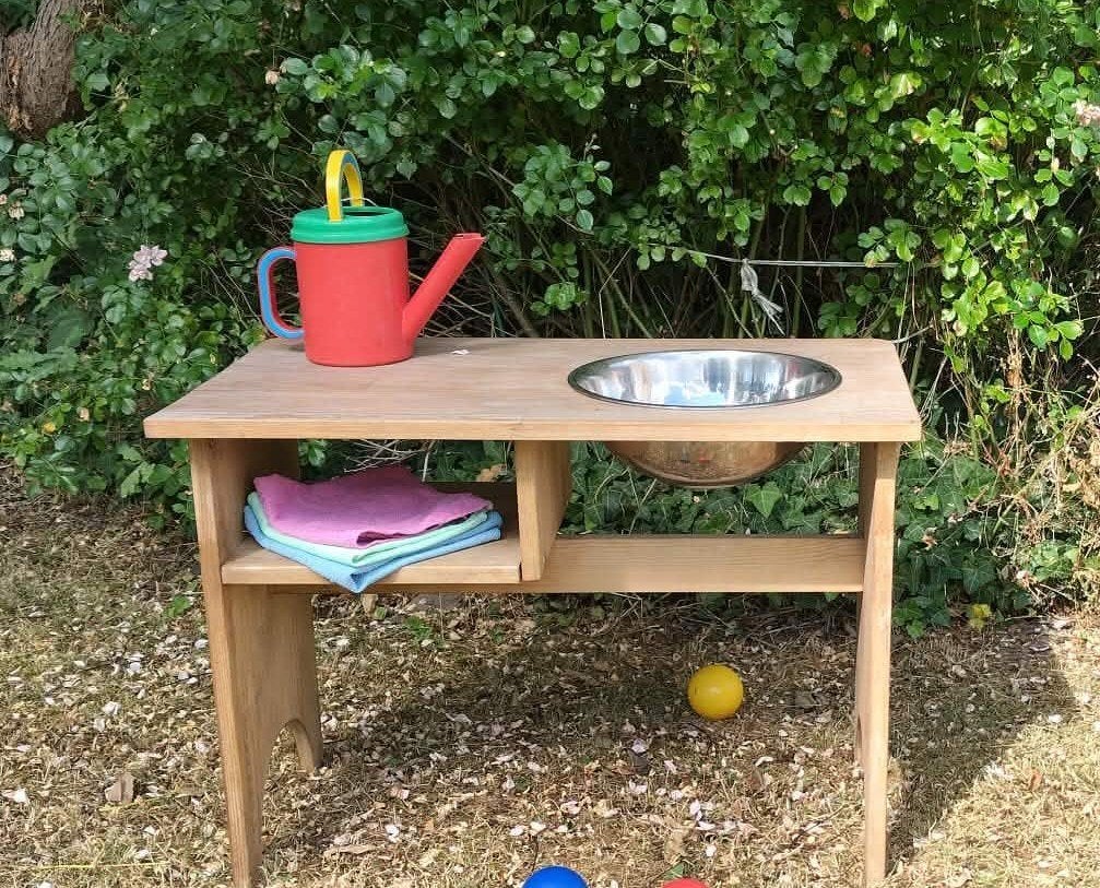 Montessori houten wastafel peuter / kleuter, Kinderen en Baby's, Speelgoed | Educatief en Creatief, Ophalen, Zo goed als nieuw