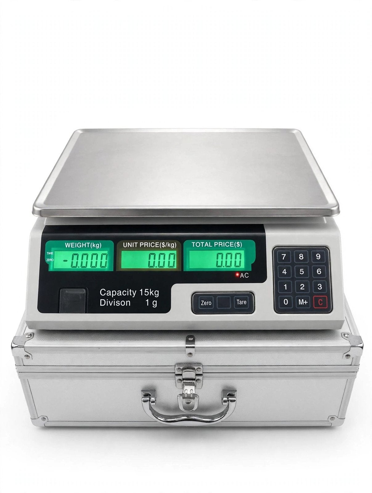 Balance commerciale 15kg / 1g avec valise alu -, Enlèvement, Comme neuf