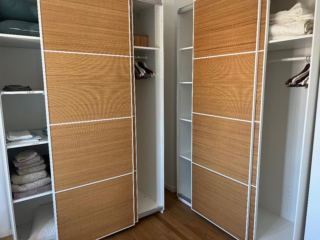 penderie ikea portes bambou, Avec tablette(s), 150 à 200 cm, Comme neuf, Enlèvement