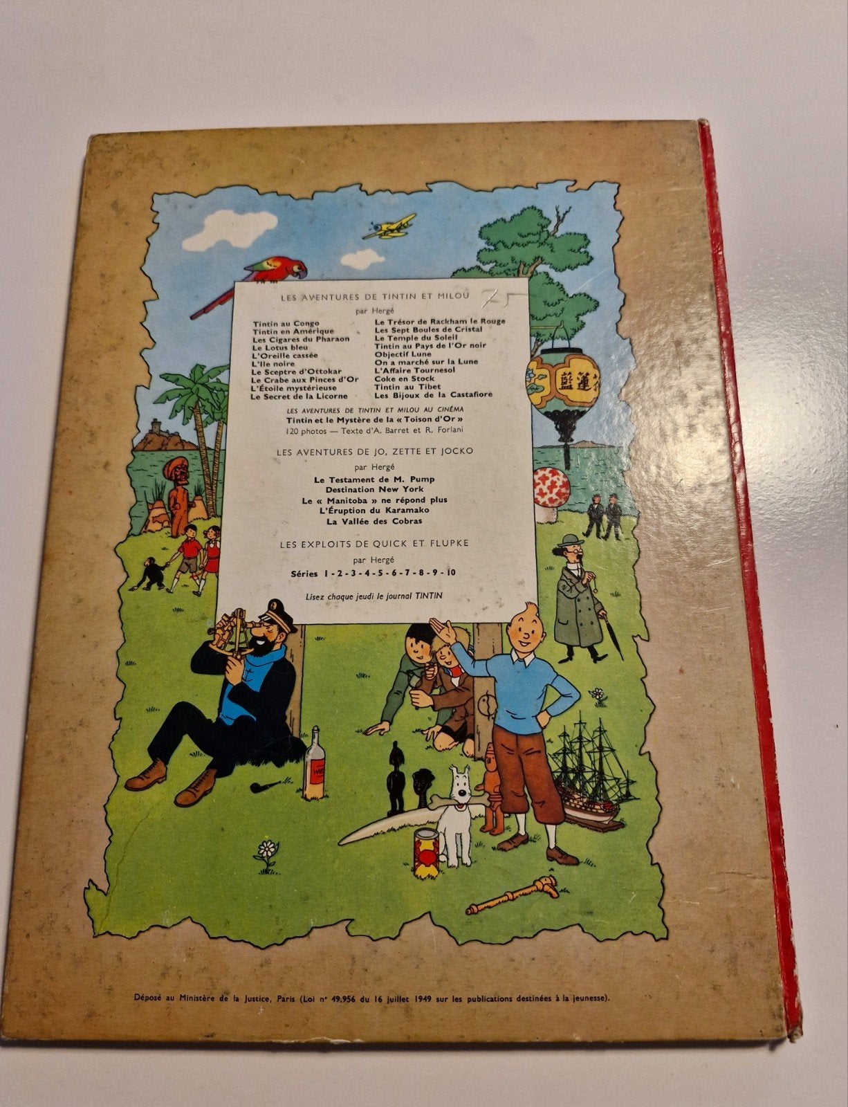 Lot de 2 bandes dessinées Tintin en français, Enlèvement ou Envoi