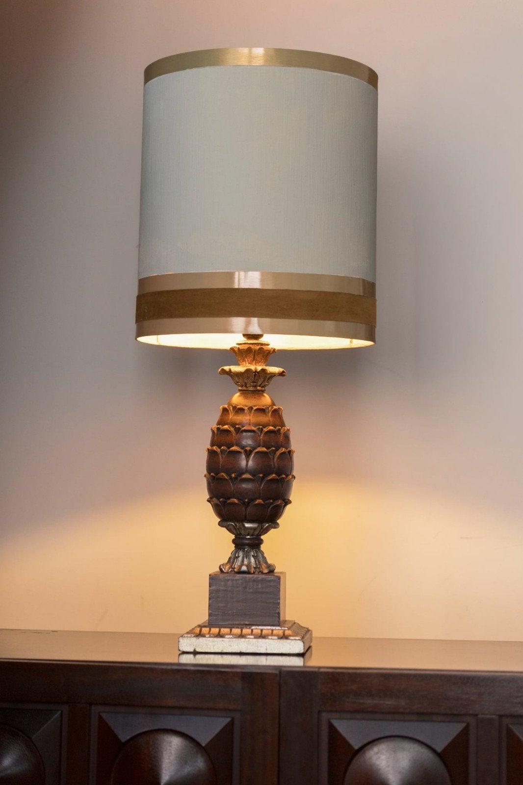 Lampe ananas 86cm 1970 Regency Maison Charles, Enlèvement
