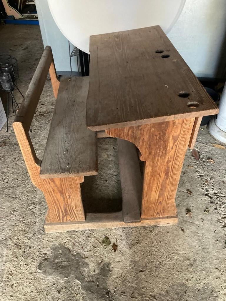 Retro schoolbank, Huis en Inrichting, Ophalen, Gebruikt