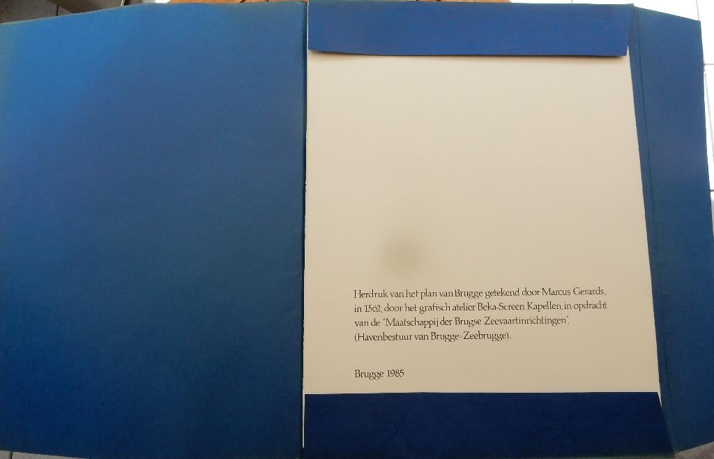 Brugs stadsplan uit 1561-62 getekend door Marcus Gerards, Antiek en Kunst, Kunst | Etsen en Gravures, Ophalen