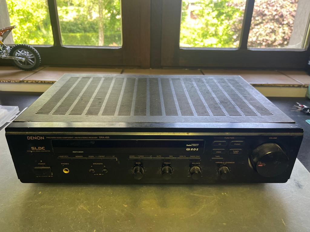 Denon DRA-455 pour pièces, Enlèvement ou Envoi, Denon, Ne fonctionne pas, 120 watts ou plus