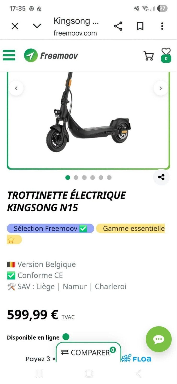 trottinette électrique neuve, Fietsen en Brommers, Ophalen of Verzenden