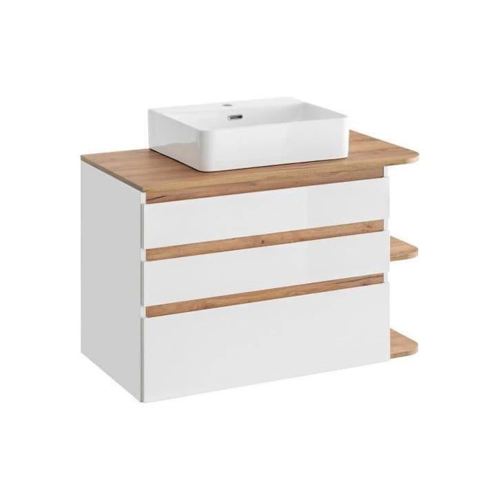 Badmeubel 95 cm | Modern Badkamermeubel Design, Ophalen of Verzenden, Spiegelkast