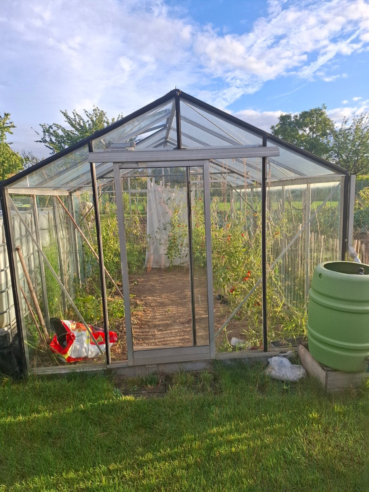 serre te koop,wegens stopzetting, Jardin & Terrasse, Serres, Enlèvement, Verre, Acier