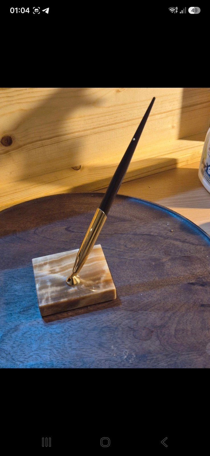 Stylo-Plume de Bureau Sheaffer Vintage – Plume OR 14K & Socl, Enlèvement ou Envoi