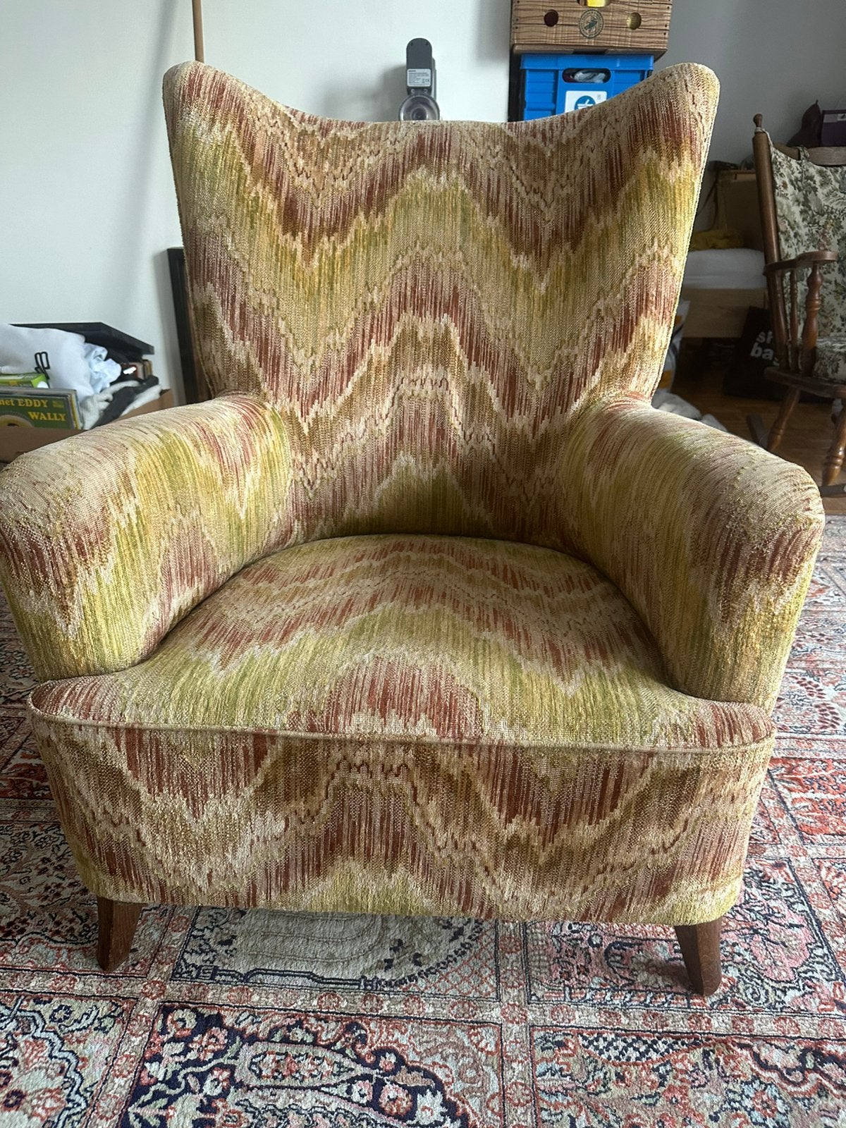 Sofa vintage 1 persoon, Huis en Inrichting, Ophalen, Gebruikt, Stof, Vintage
