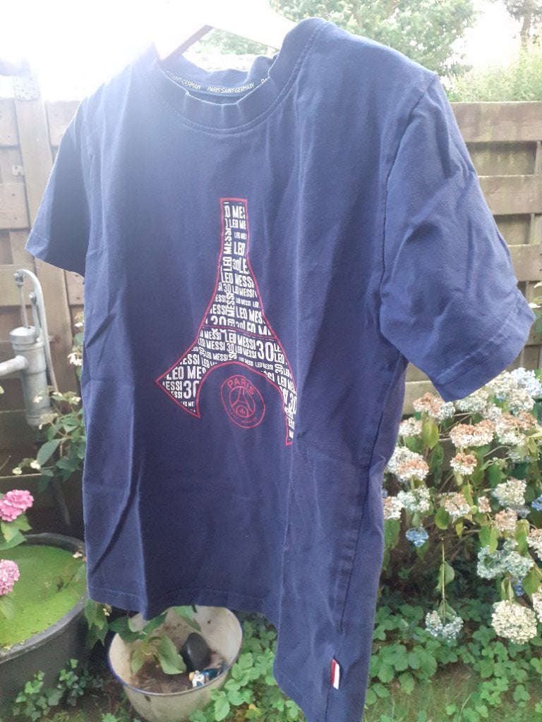 T-shirt Messi PSG 10 jaar, Sport en Fitness, Voetbal, Maat XS of kleiner, Ophalen, Gebruikt, Shirt