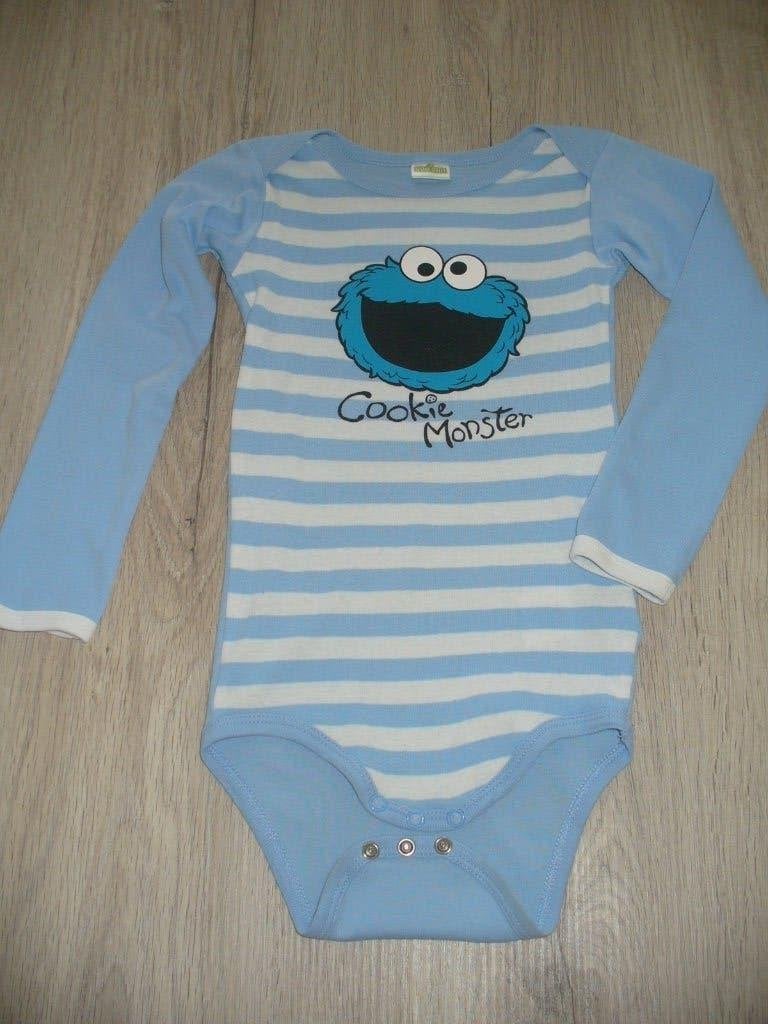 Body Sesamstraat - Cookie Monster maat 98 - 104, Enfants & Bébés, Vêtements enfant | Taille 98, Garçon, Sesamstraat, Enlèvement ou Envoi