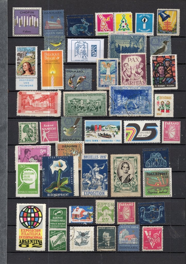 lot vignetten, Postzegels en Munten, Postzegels | Volle albums en Verzamelingen, Verzenden