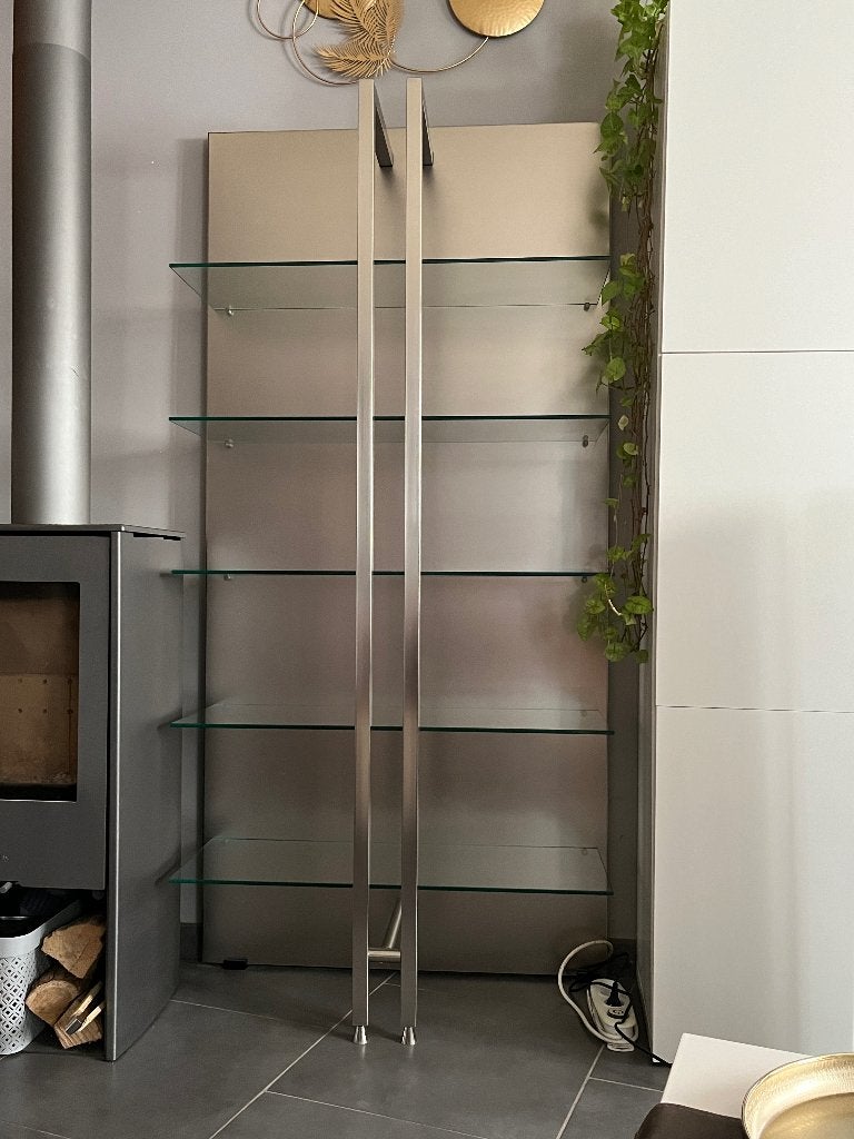 Meuble blego chrom, Enlèvement, Comme neuf, Étagère, Verre