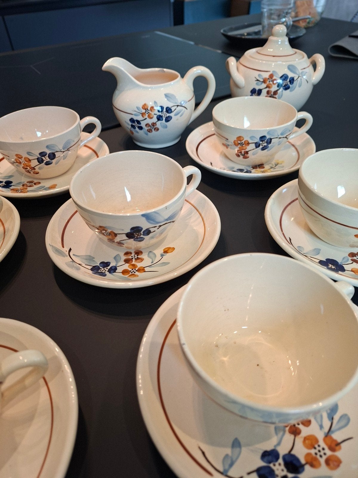 Service à café faïence SARREGUEMINES., Enlèvement