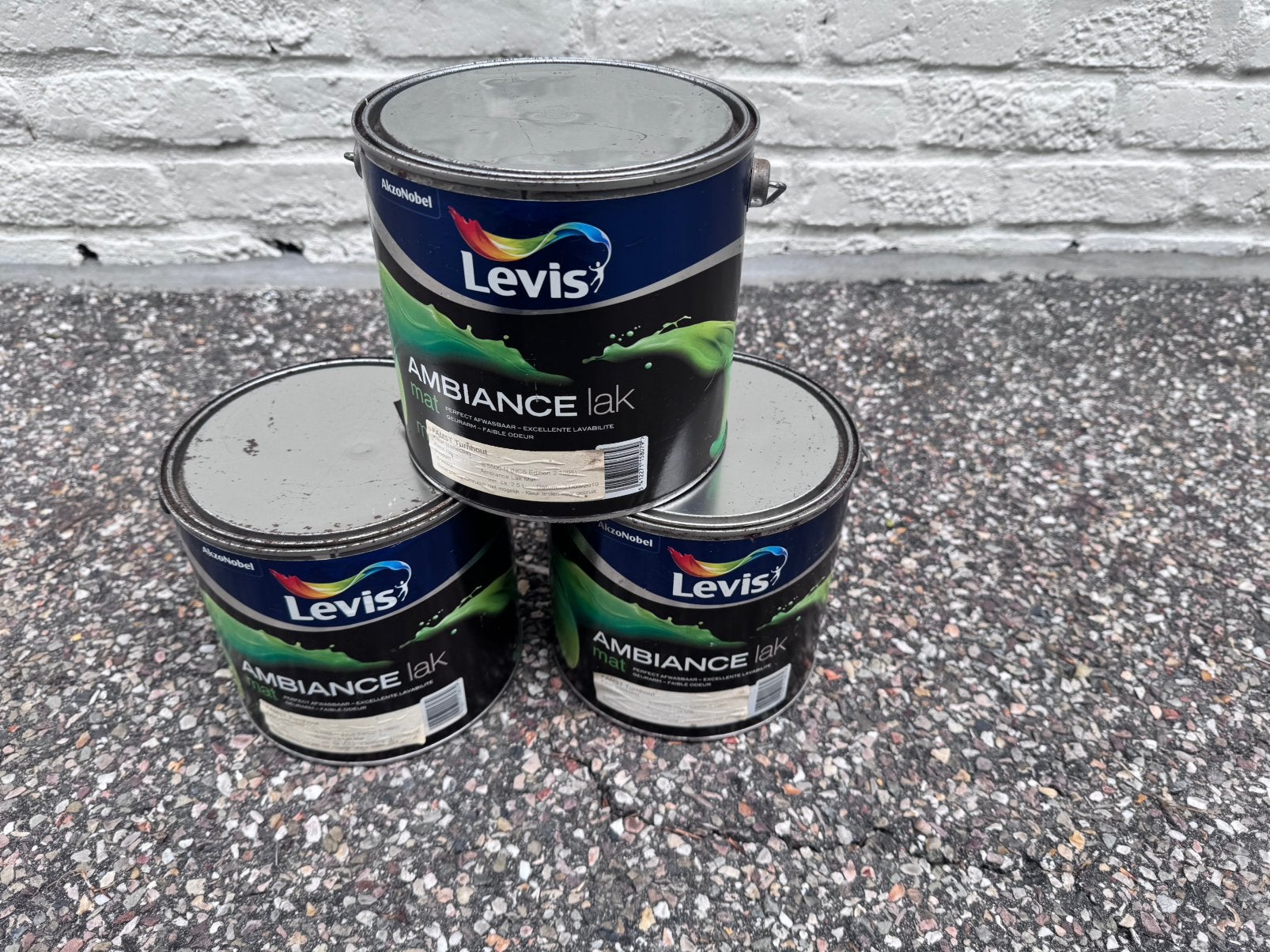 Levis Ambiance Lak Mat S5500N (antraciet) 3x 2,5L ongeopend, Enlèvement ou Envoi, Neuf, Laque