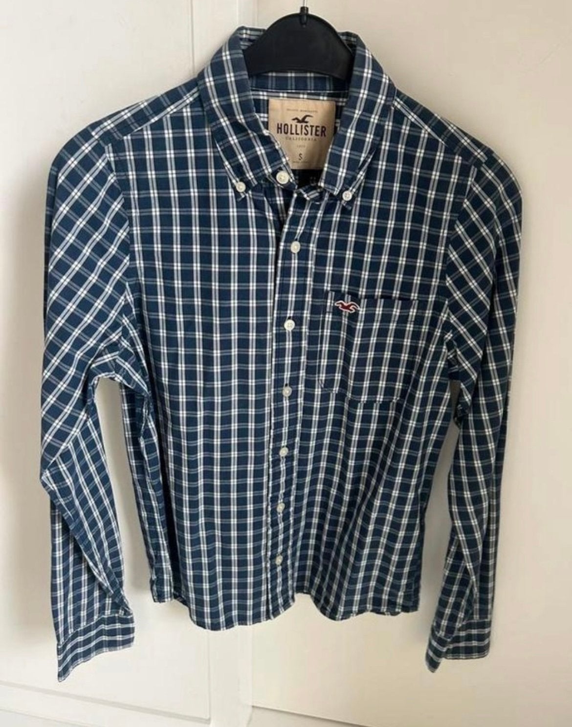 Leuk geruit hemd - Hollister- small, Vêtements | Hommes, Chemises, Enlèvement ou Envoi, Comme neuf, Bleu, Tour de cou 38 (S) ou plus petit