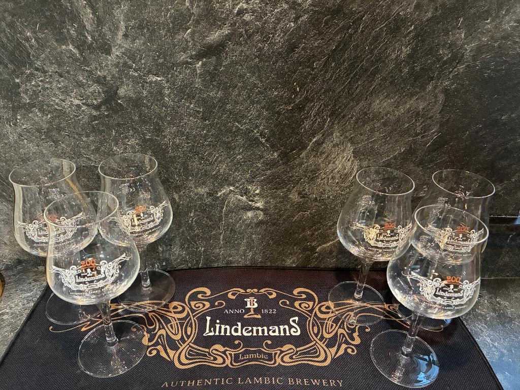 Lindemans glas x 6, Verzamelen, Biermerken, Ophalen of Verzenden, Zo goed als nieuw, Glas of Glazen, Overige merken