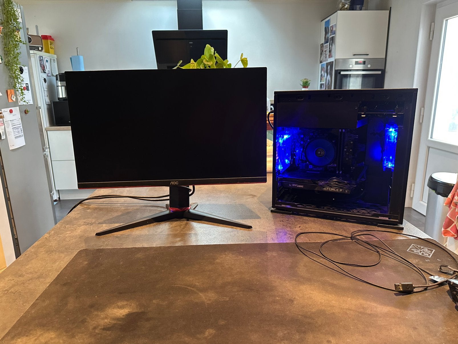 Gaming Pc + Monitor (RTX3060Ti, i5-10400F, 16GB ram, 144hz), Avec carte vidéo, 4 Ghz ou plus, Enlèvement, Utilisé