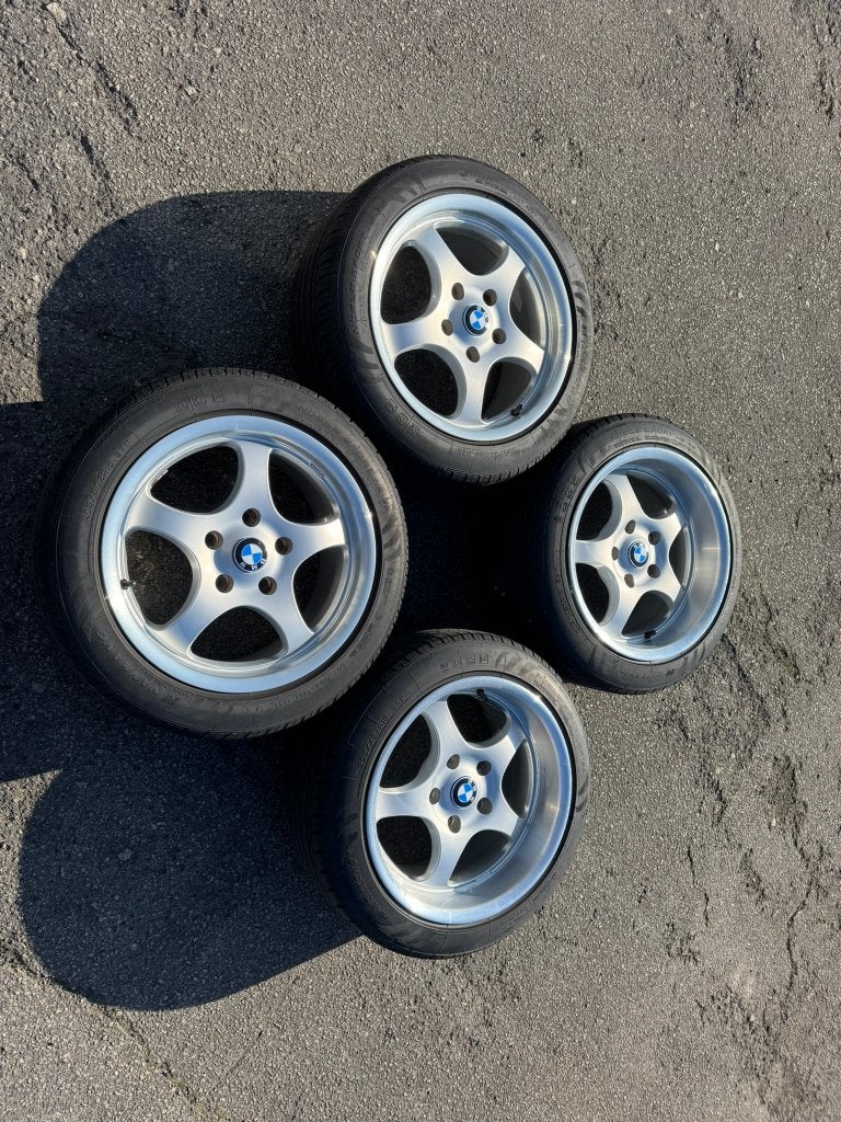 BMW e30 e36 e46 of andere velgen en banden 2055016 2254516, Ophalen, Gebruikt, 16 inch, Banden en Velgen