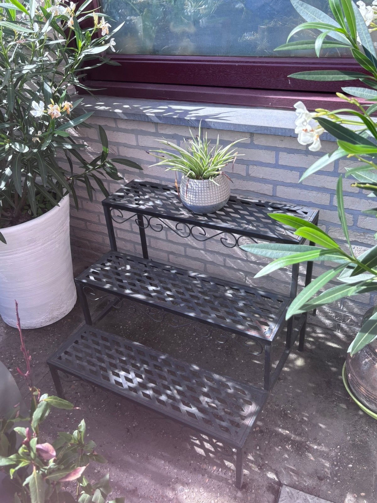Mooi metalen plantenrek / bloemenrek, Jardin & Terrasse, Enlèvement, Utilisé
