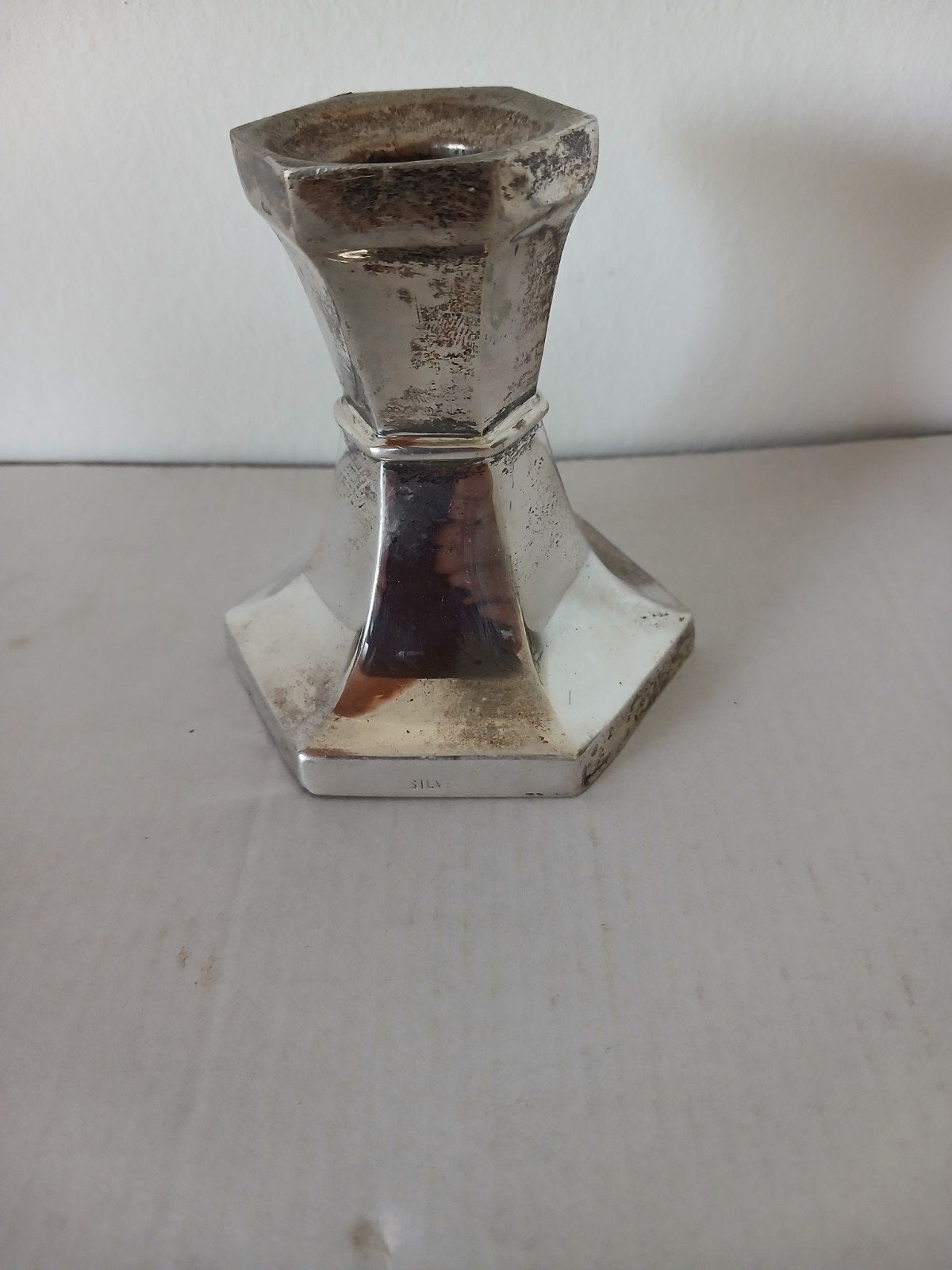 zilveren kandelaar, Ophalen of Verzenden