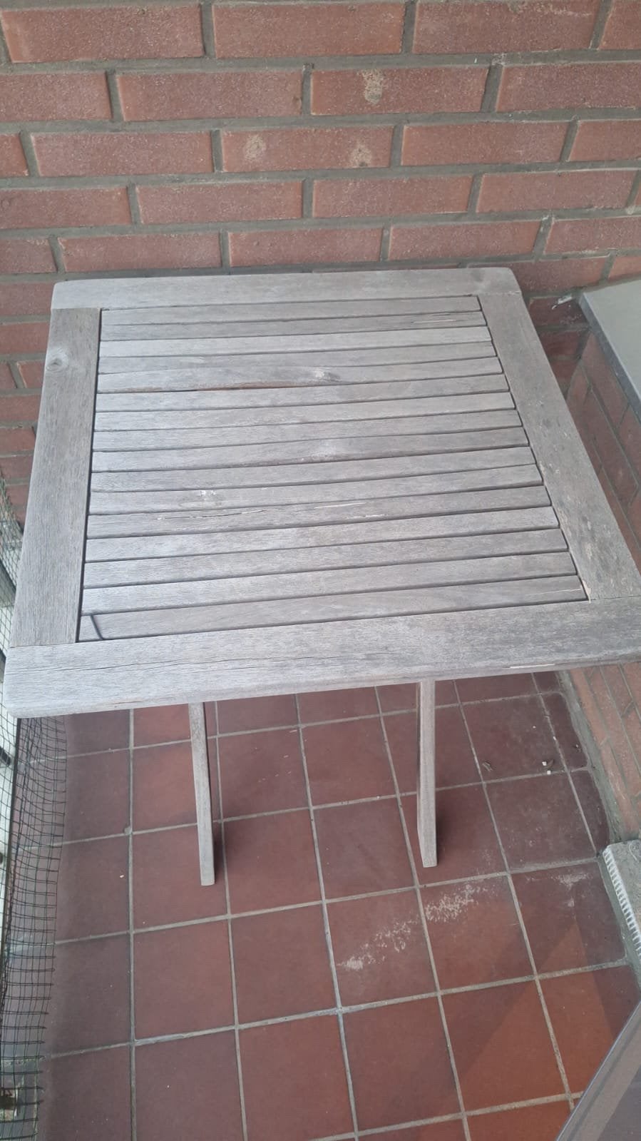 Kleine tuintafel in hout Gratis, Tuin en Terras, Tuintafels, Ophalen, Gebruikt, Hout