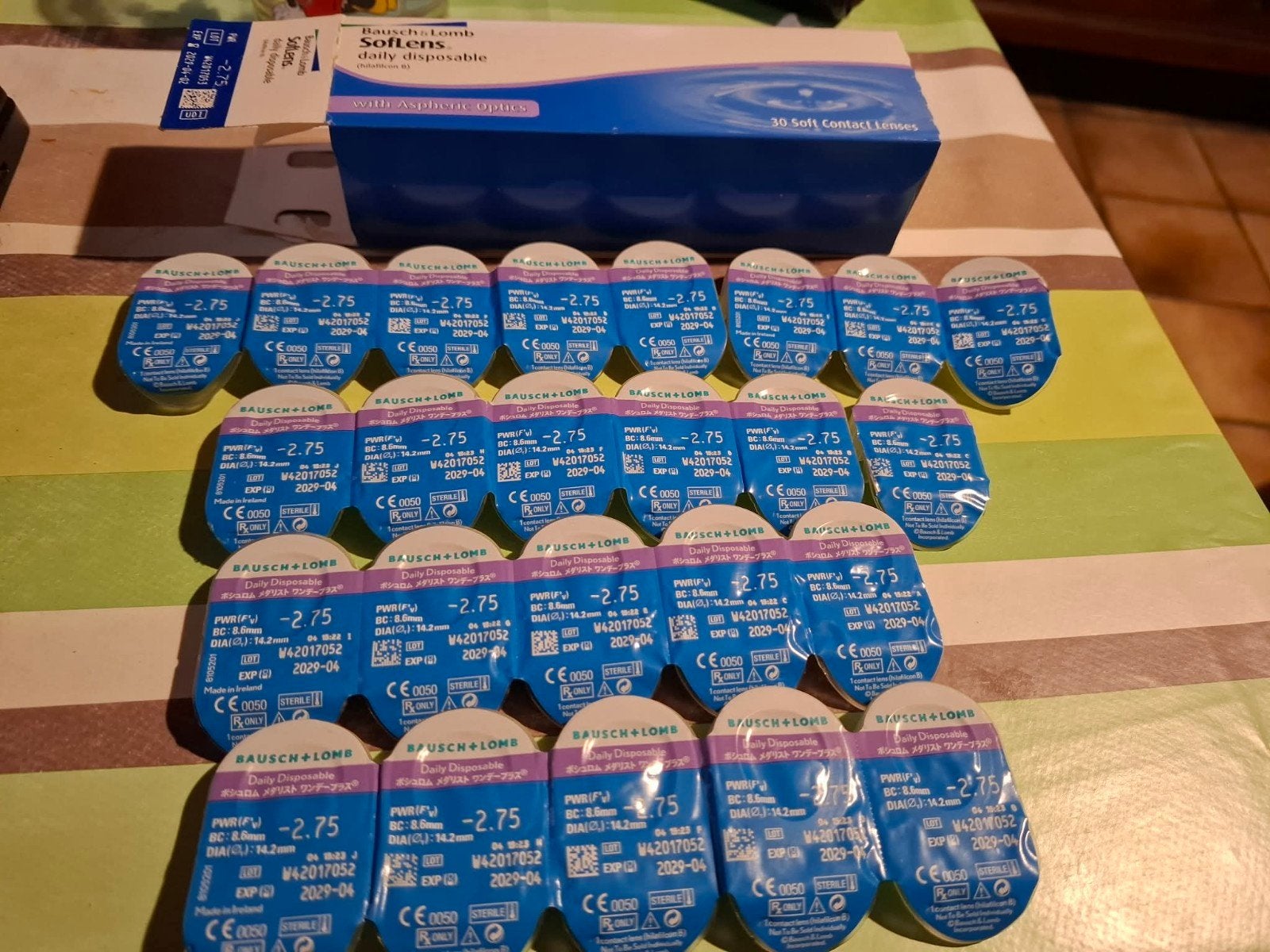 Contactlenzen, Ophalen