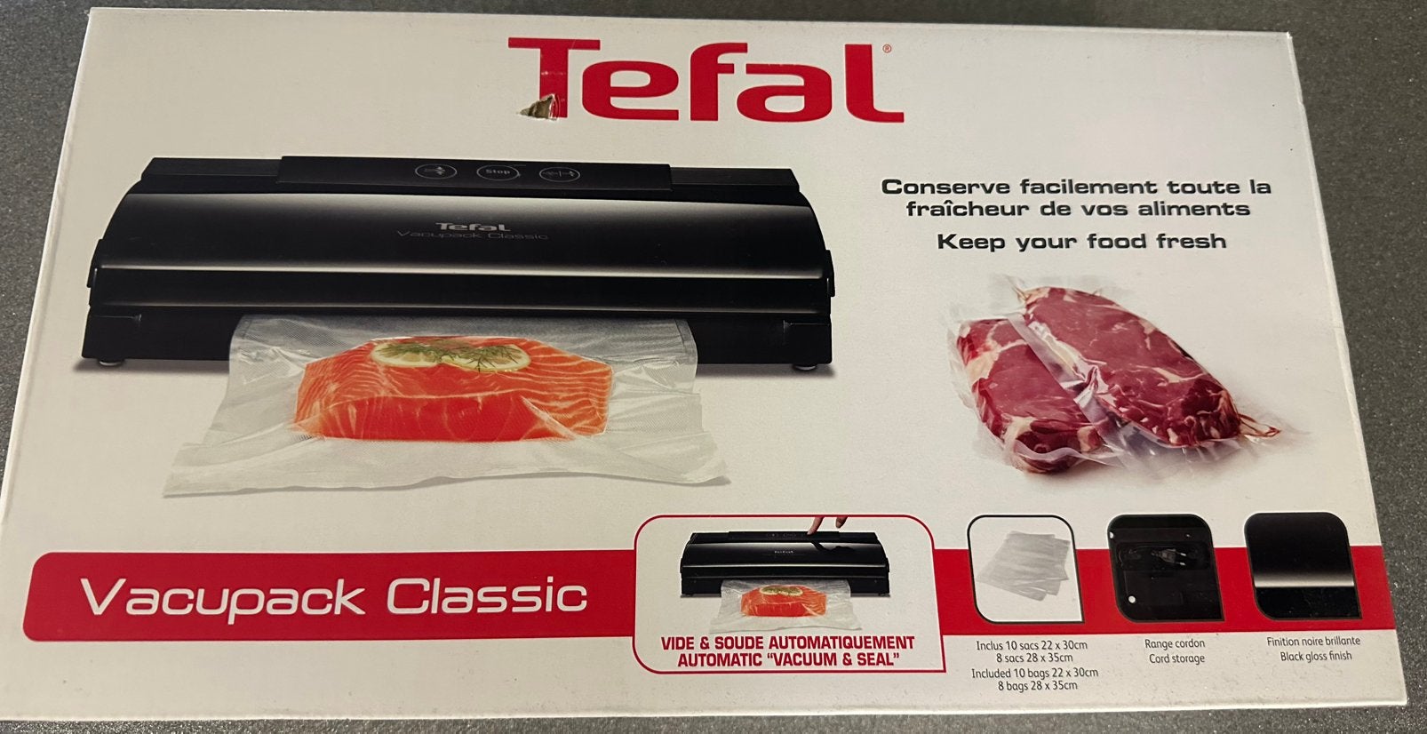 Appareil sous vide neuf avec sacs, Neuf, Autres marques, Noir, Autres matériaux