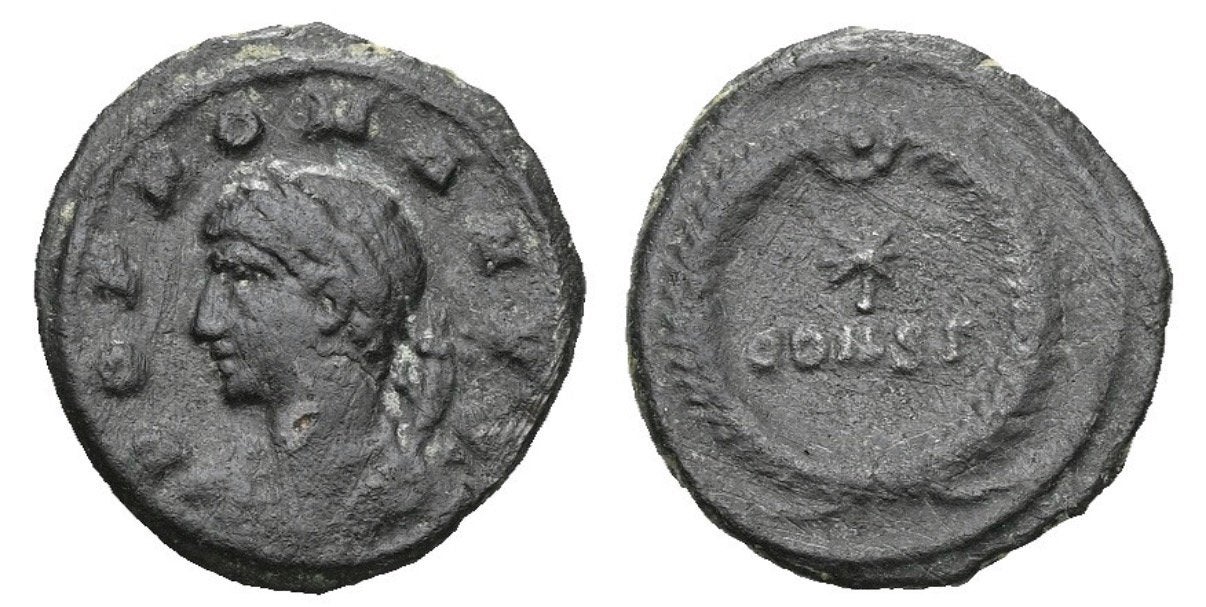 Zeldzame romeinse munt -  Populus Romanus, Ophalen of Verzenden, Italië, Losse munt