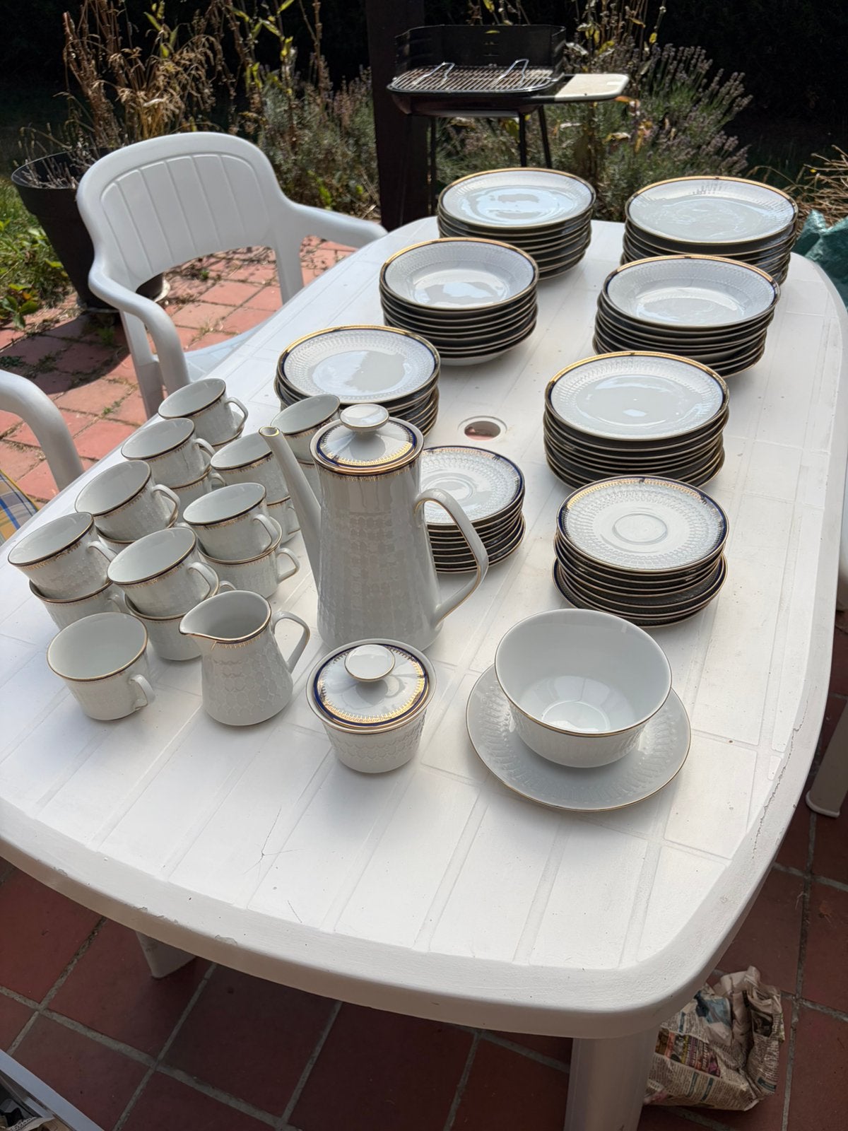 Rare grand service Winterling Bavaria pour 18 pers (95 pc), Antiquités & Art, Enlèvement