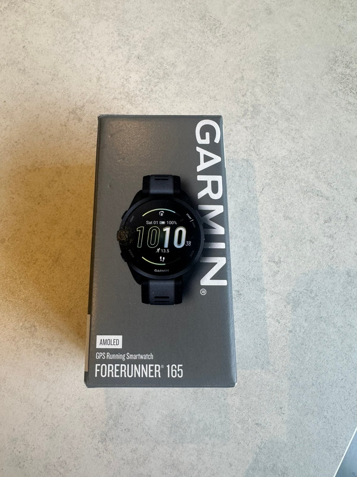 Garmin Forerunner 165 Black, Handtassen en Accessoires, Sporthorloges, Ophalen, Nieuw, Zwart