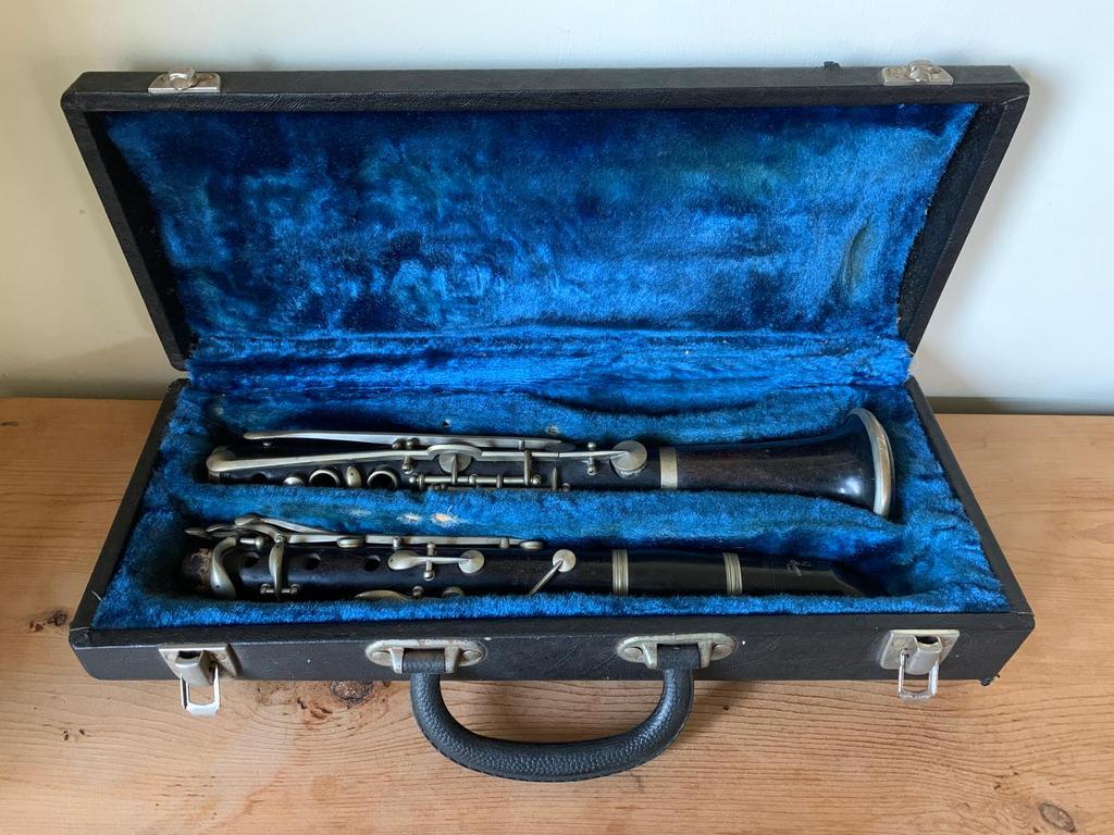 Antieke klarinet in originele koffer, Muziek en Instrumenten, Ophalen, Zo goed als nieuw