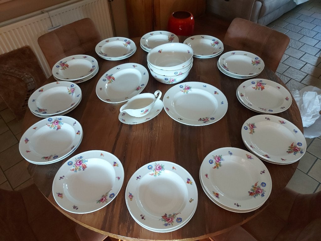 Ancien service vintage 30 pièces P. Regout Maastricht, Antiek en Kunst, Antiek | Servies los, Ophalen
