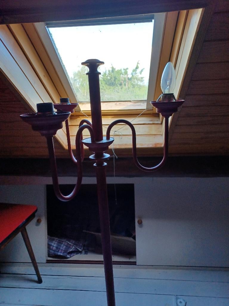 Lampe de salon rouge bordeau, Ancien, Enlèvement, Utilisé, 100 à 150 cm