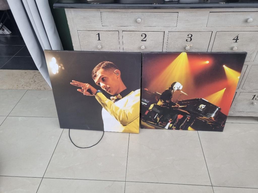 Canvas artistes stromae, calogero, quentin mosiman, Enlèvement