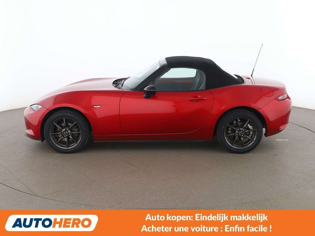 Mazda MX-5 1.5 Center-Line (bj 2017), Auto's, Mazda, Achterwielaandrijving, Zwart, Cabriolet, Leder