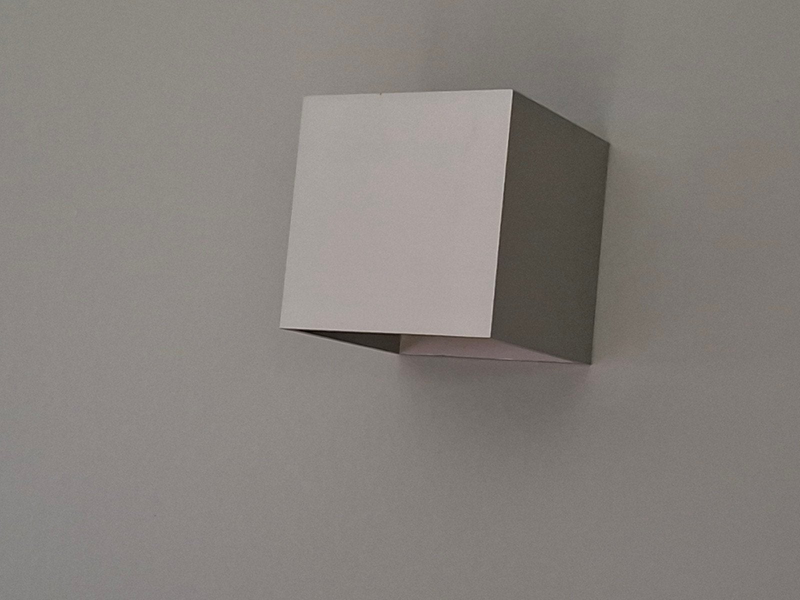 wandverlichting 2 stuks Inox kubus 10 op 10 cm, Huis en Inrichting, Ophalen, Overige materialen, Wandspot