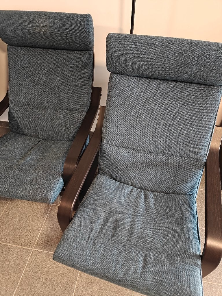 2x Poang ikea fauteuil, Maison & Meubles, Fauteuils, 75 à 100 cm, Ikea poang, Comme neuf, Enlèvement