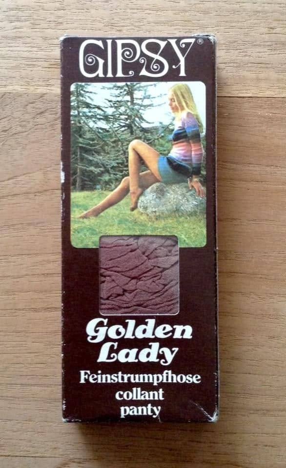 ULTRA VINTAGE Gipsy "Golden Lady" Panty Jaren 70 – Nylon 66, Bruin, Nieuw, Ophalen of Verzenden, Panty