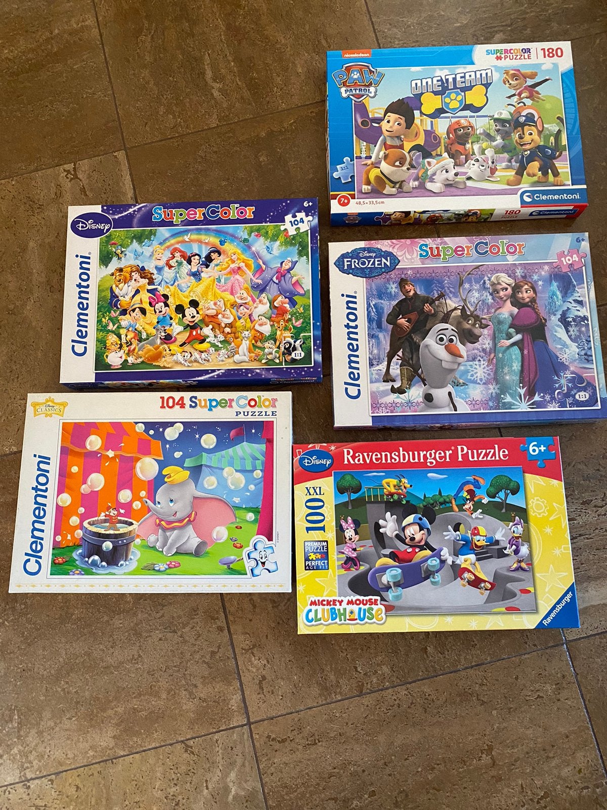 5 puzzels, Ophalen of Verzenden, Meer dan 50 stukjes, Gebruikt, 6 jaar of ouder