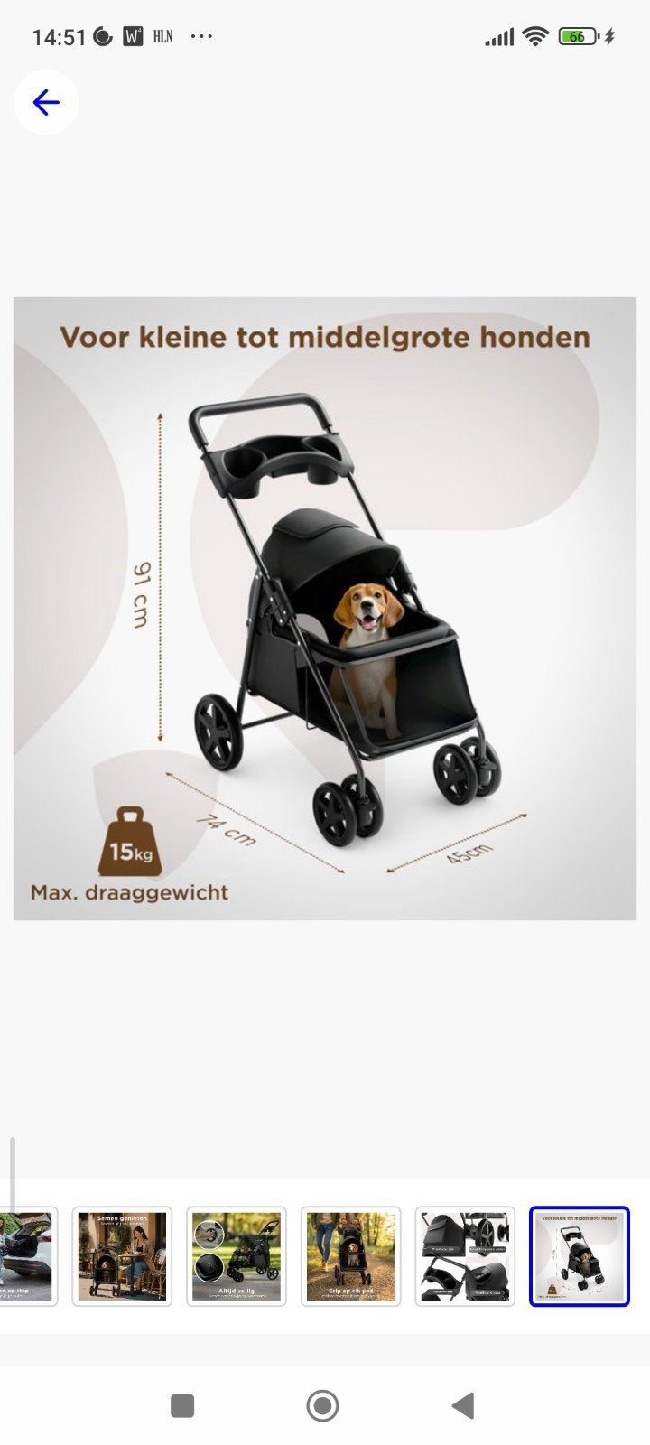 honden buggy, Ophalen