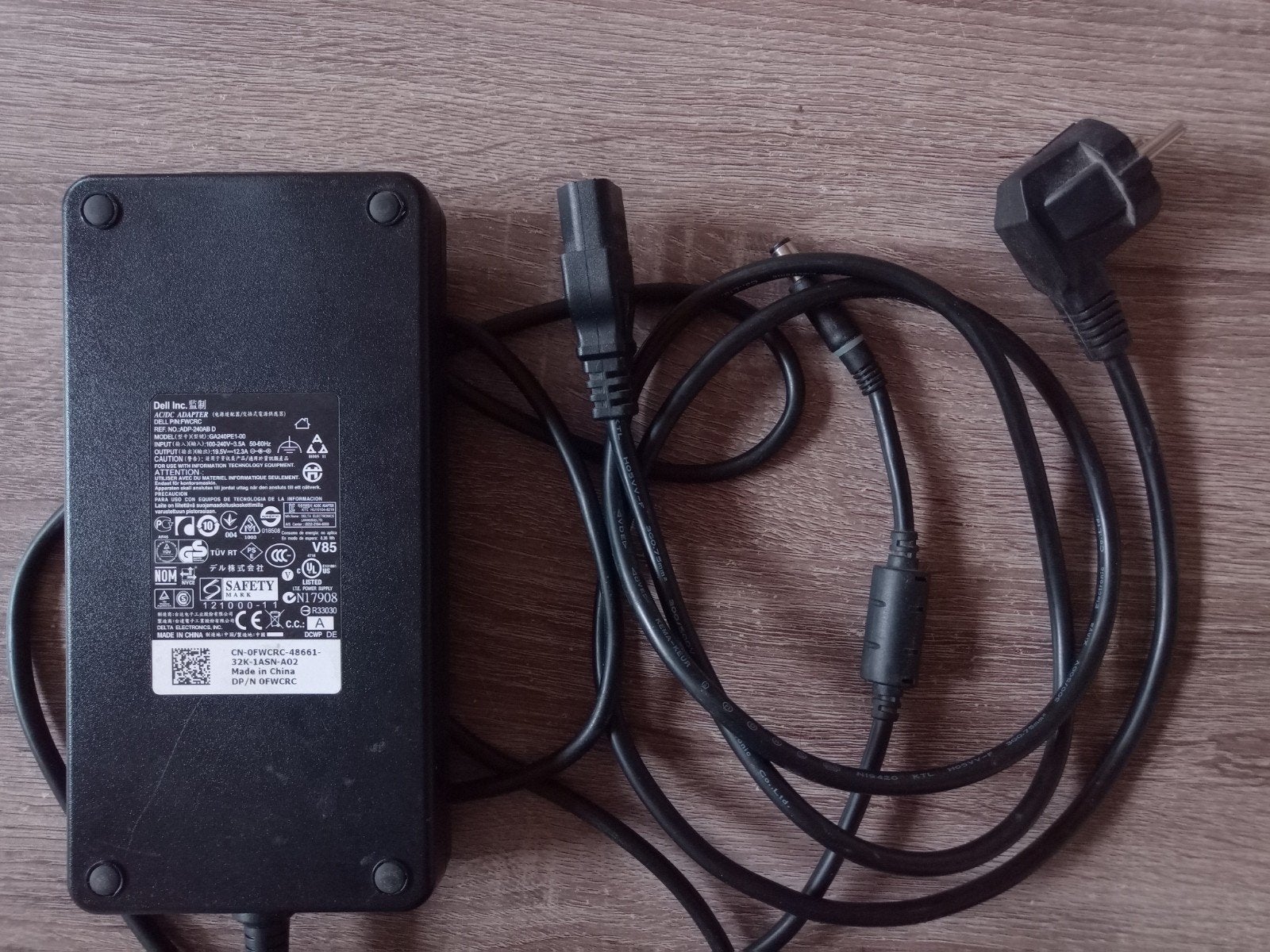 Chargeur Dell Alienware 240w ADP-240AB D - 19.5V 12.3A, Informatique & Logiciels, Enlèvement ou Envoi, Utilisé, DELL