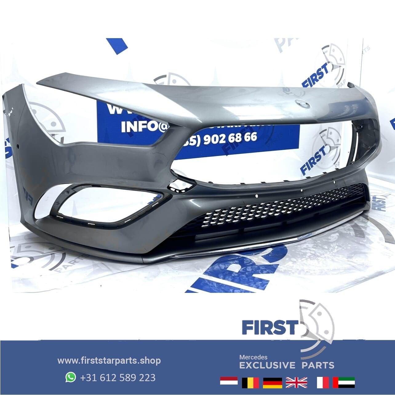 W118 BUMPER CLA AMG PAKKET VOORBUMPER C118 ZWART WIT GRIJS B