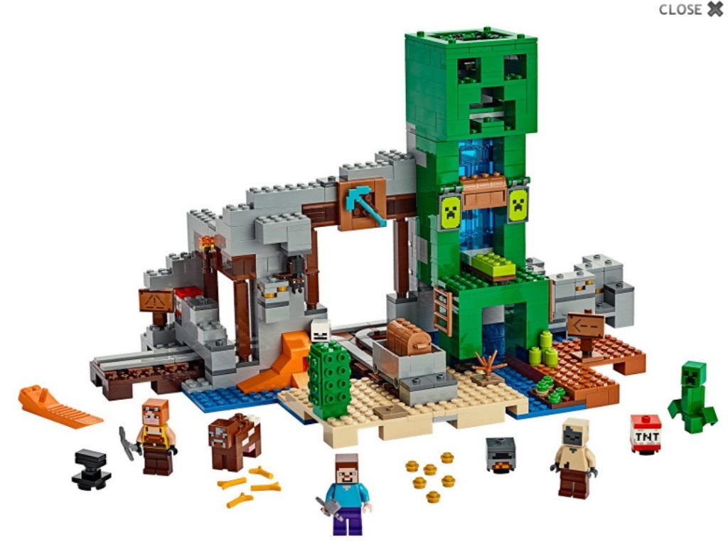 Lego Minecraft The Creeper Mine - Set 21155, Minecraft, Lego, Ensemble complet, Enlèvement