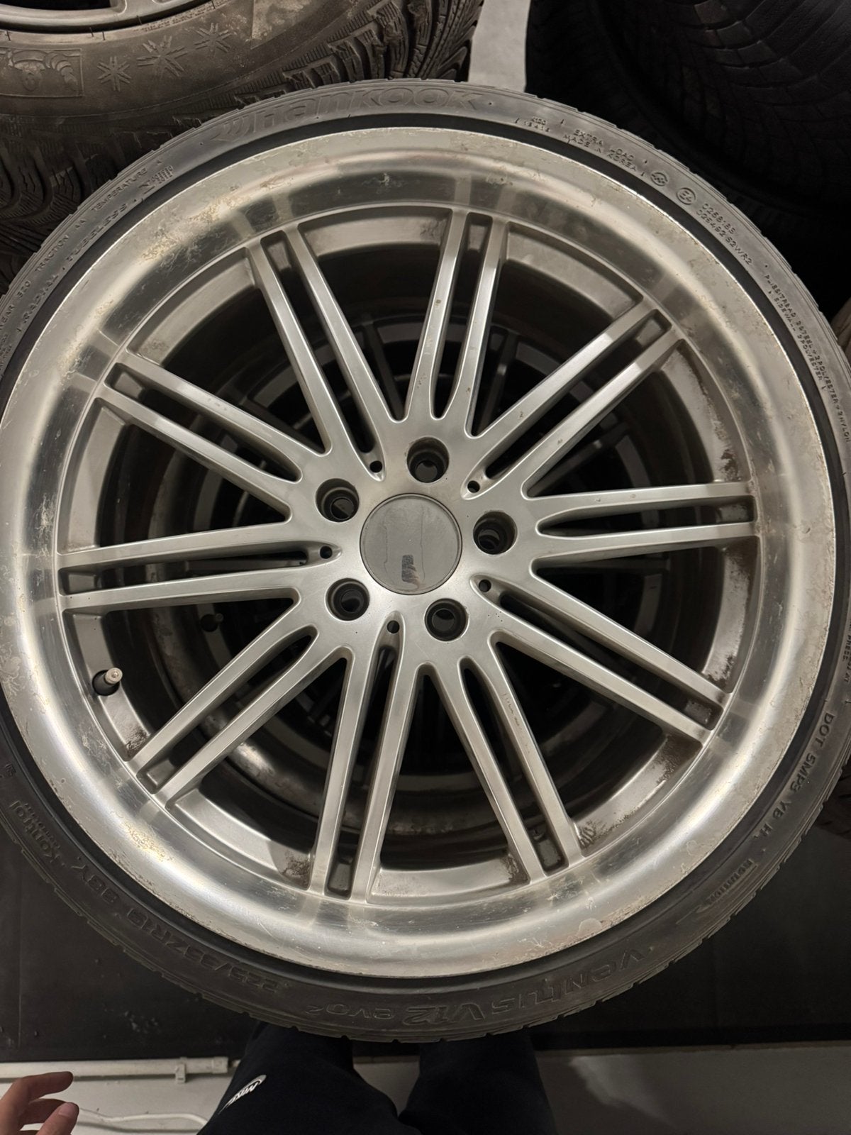 4 jantes alu 19” multibranches pneus Hankook, Autos : Pièces & Accessoires, Pneus été, Pneu(s), 19 pouces, Enlèvement
