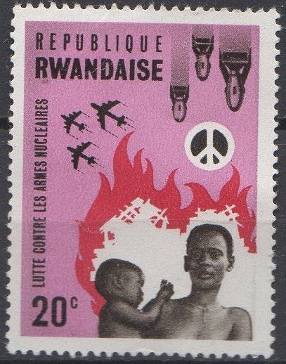 Rwanda - Campagne Nucliaire ontwapening - 1966, Verzenden