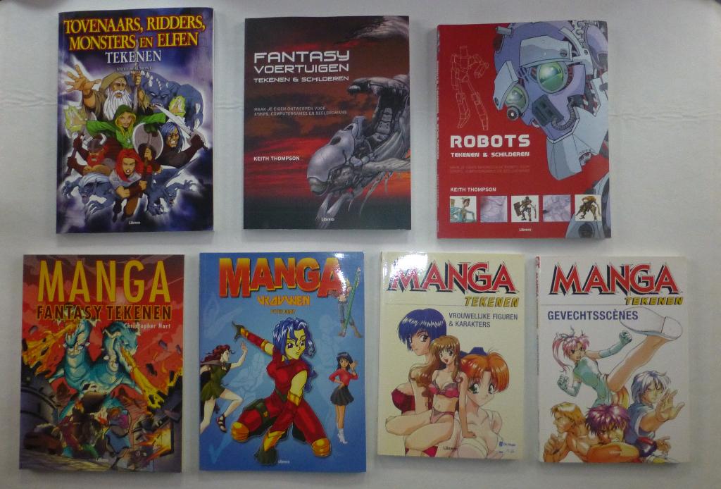 Manga en fantasy tekenen 7 boeken, Ophalen, Zo goed als nieuw, Boek of Gids